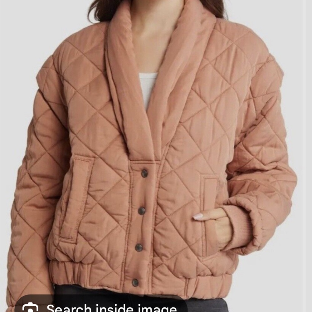 Women's Quilted Tan Jacket